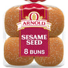 Arnold Sesame Seed Buns, 8 count, (2.0 oz each), White Hamburger Buns, 16 oz Bag