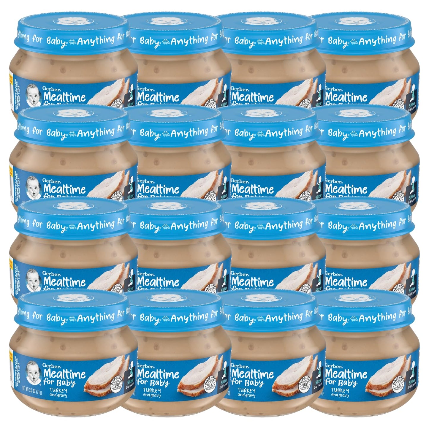 Gerber 2Nd Foods Meats, Turkey & Turkey Gravy, 2.5-Ounce (Pack Of 12)