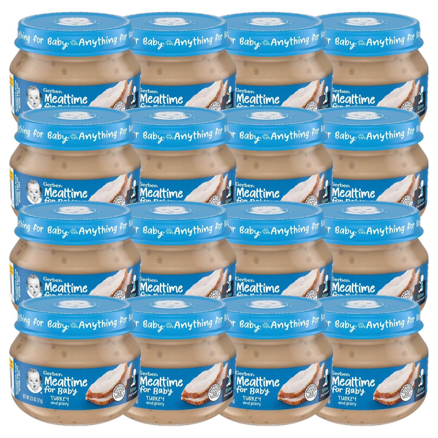 Gerber 2Nd Foods Meats, Turkey & Turkey Gravy, 2.5-Ounce (Pack Of 12)