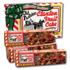 Old Fashion Claxton Fruit Cake 3-1 Lb. Dark Recipe Loaves - Individually Wrapped For Freshness in our Signature Red-White Carton