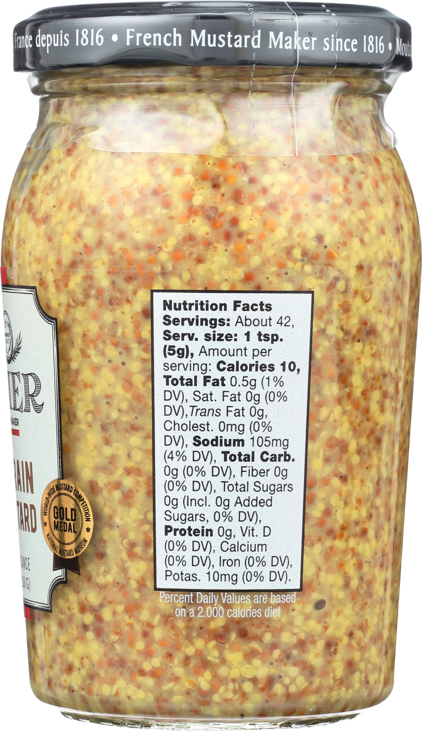 BORNIER Wholegrain Dijon Mustard, 7.4 Ounce