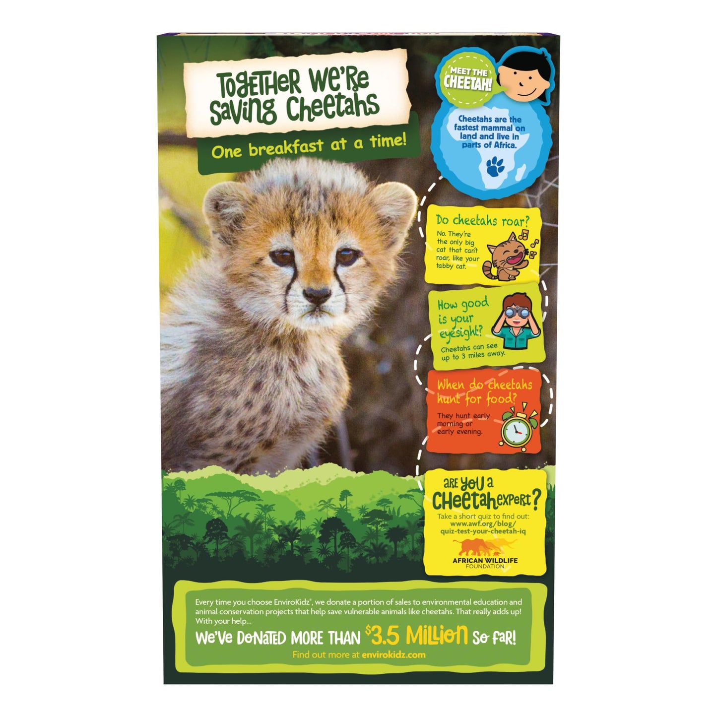 Envirokidz Organic Cheetah Chomps Cereal, 10 Oz (Pack Of 12), Berry Blast, Gluten Free, Non-Gmo, By Nature'S Path