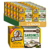 Season Sardines in Extra Virgin Olive Oil - Wild Caught, 22g of Protein, Keto Snacks, More Omega 3 s Than Tuna, Kosher, High in