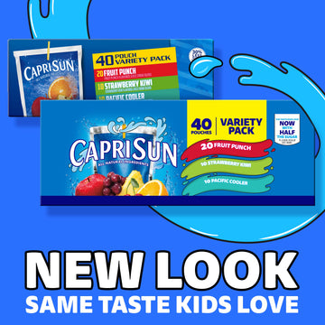 Capri Sun Coolers Variety Pack Ready-to-Drink Juice (40 Pouches, 4 Boxes of 10)