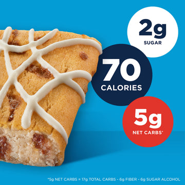 Fiber One Brownies, 70 Calories, 5 Net Carbs, Snacks, Cinnamon Coffee Cake, 12ct