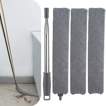 Retractable Gap Dust Cleaner With Extension Pole, Cleaning Tools With 3 Microfiber Dusting Cloths, Extendable Long Handle Duster