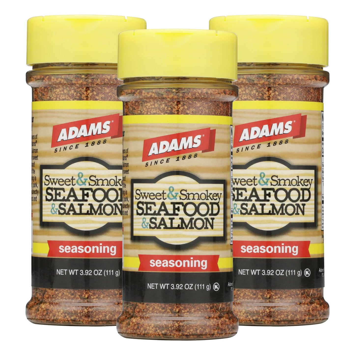 Adam'S Seasonings 3.5-6Oz Container (Pack Of 3) Choose Flavor Below (Sweet & Smoky Seafood & Salmon 3.92Oz)