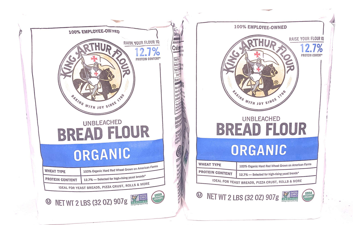 King Arthur Organic Bread Flour 2 Lb Bags (2)