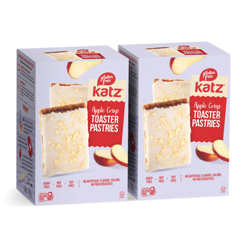 Katz Gluten Free Toaster Pastries. Apple Crisp. Dairy Free, Nut Free, Soy Free. Kosher Snacks. Apple Cinnamon Flavor. 8 OZ (Pack