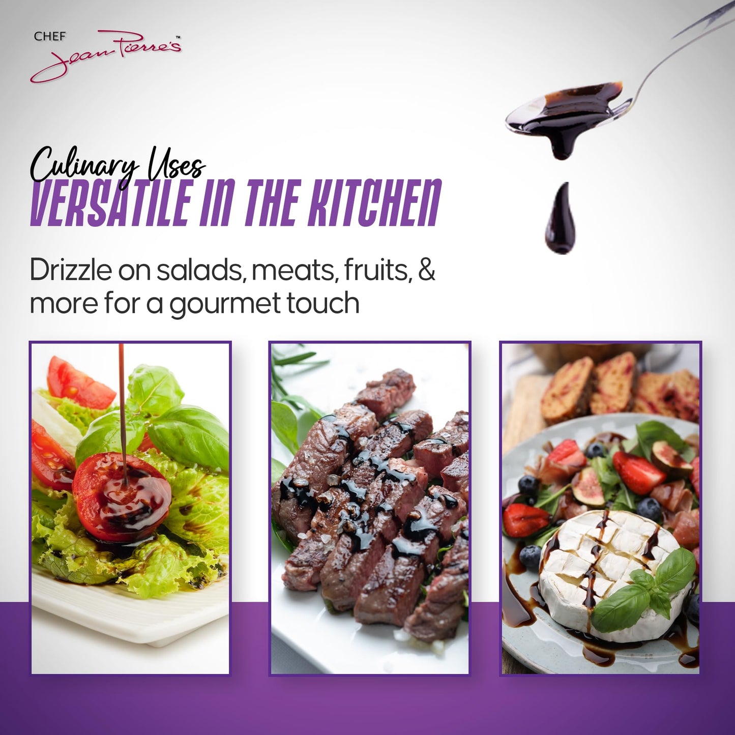 Chef Jean Pierre'S Italian Balsamic Vinegar - 750Ml (25Oz) Rich Grape Flavor, 18-Year Traditional Barrel Aged - Ideal For Enhanc