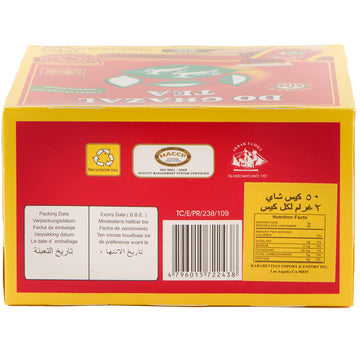 Do Ghazal Super Ceylon Black Tea Bags - 50 X 2G Teabags Individually Wrapped