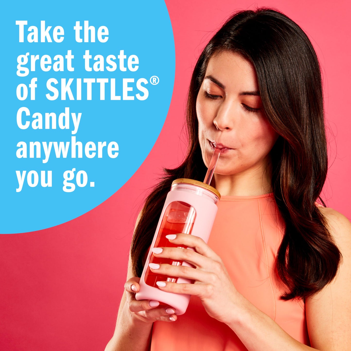 Skittles Singles To Go Tropical Variety Pack, Watertok Powdered Drink Mix, Zero Sugar, Low Calorie, Includes 4 Flavors: Strawber
