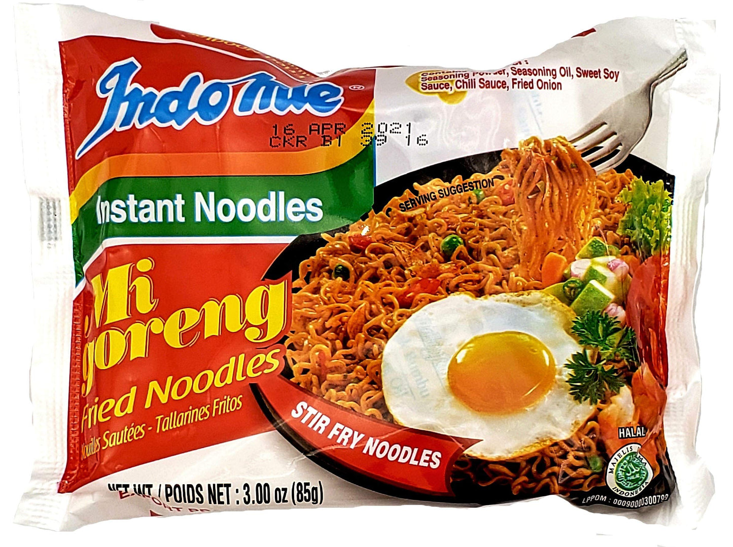 Indomie - Instant Noodles, Stir Fry Ramen, Halal Certified, Original Flavor, (Pack Of 20)