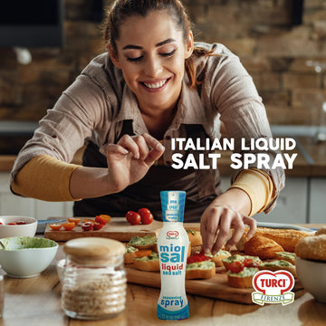 Turci Firenze Miosal Liquid Salt Spray, 4.73oz. (6 Pack), Salt Replacement, 75% Less Sodium, to Reduce Daily Sodium Intake, 100%