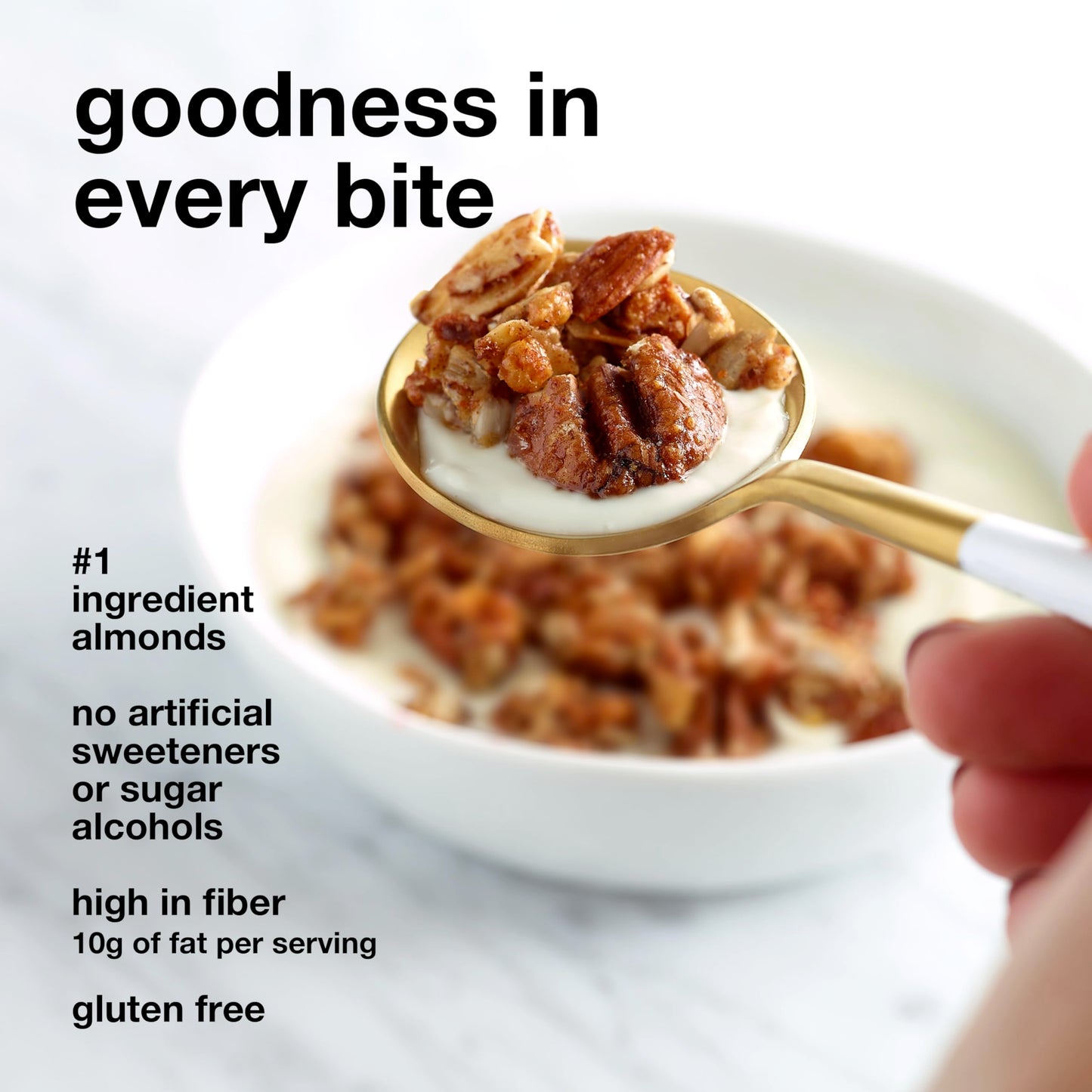 Kind Zero Added Sugar Granola, Apple Cinnamon Nut, Healthy Snacks, Good Source Of Fiber, Gluten Free, Low Sugar, 5G Protein, 5 C