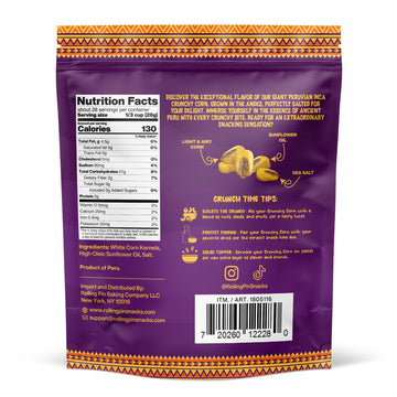 Corn Crunchy Nuts Coated With Sea Salt - Light & Airy Corns With Sunflower Oil - Delicious Corn Snacks For An Extra Layer Of Sal