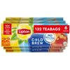 Lipton Family-Size Tea Bags, Unsweetened Cold Brew Iced Tea, 22 Tea Bags, 6 Boxes