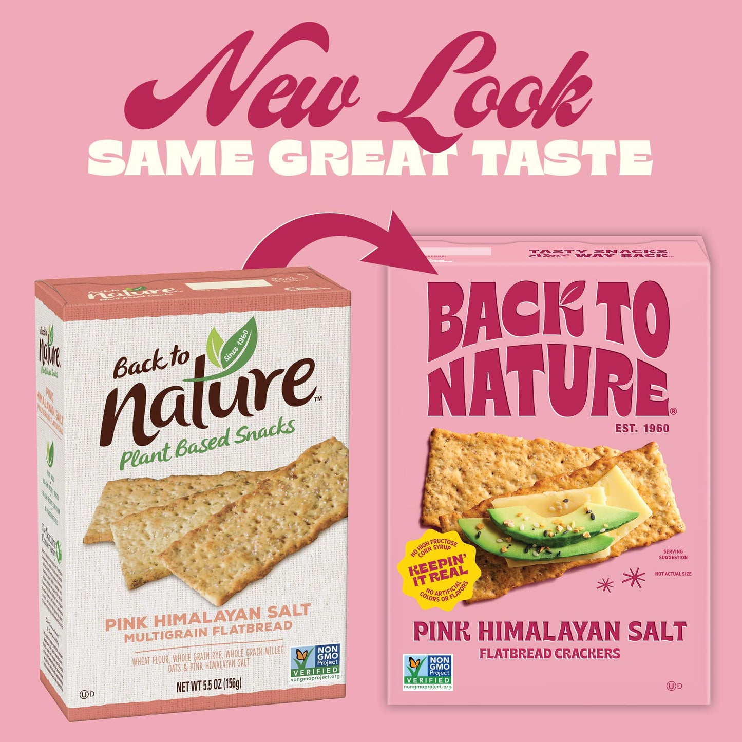Back To Nature Flatbread Ers, Pink Himalayan Salt, Kosher, Non-Gmo, 5 Ounce (Pack Of 6)