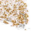 Gold Sprinkles For Cake Decorating 3.5 Ounces, Edible Gold White Silver Sprinkles For Cupcake Topper, Cookiess, Perfect For Wedd