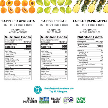 Thats it. (36 Count) Variety Pack | Apricot, Pear, and Pineapple Flavors | 100% Natural Real Fruit Bars Plant-based, Vegan, Glu