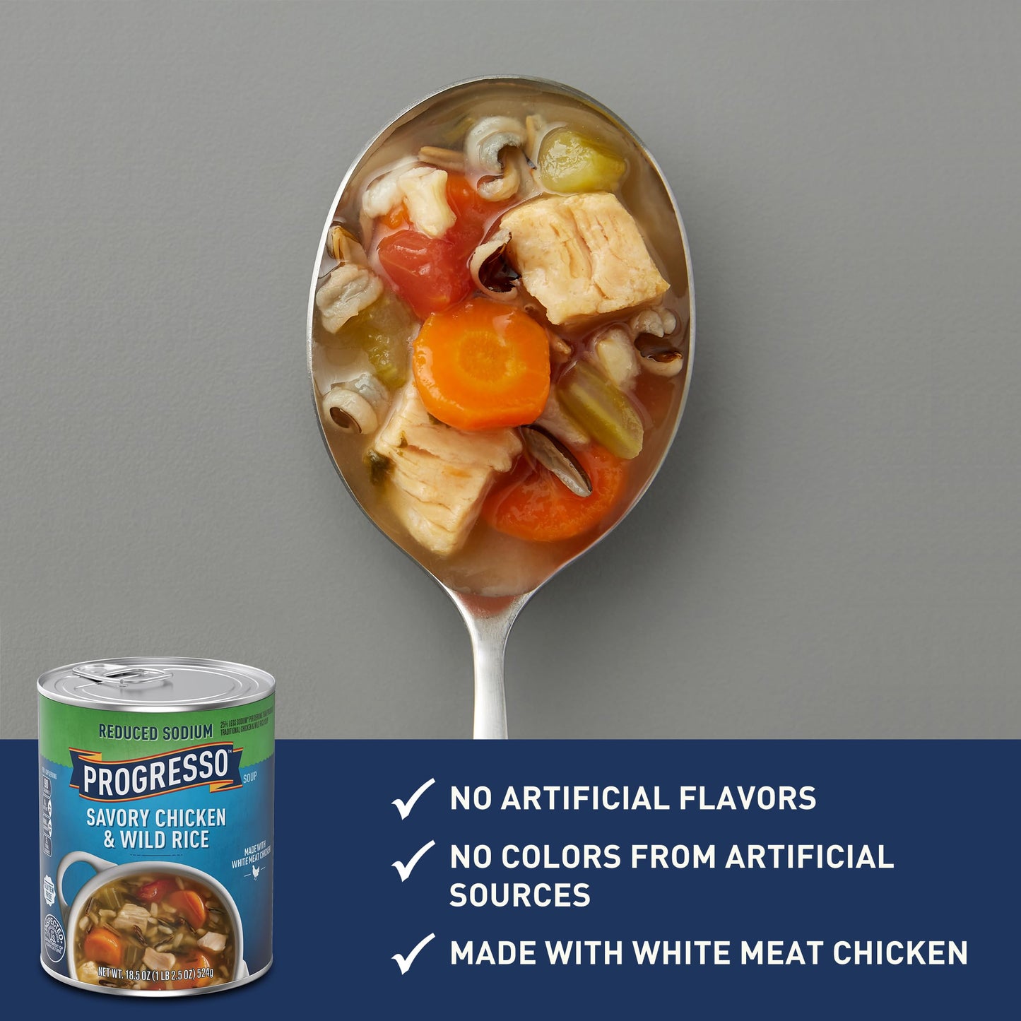 Progresso Reduced Sodium Savory Chicken & Wild Rice Soup 18.5 Oz. (Pack Of 2)