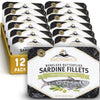 Brunswick Sardines In Olive Oil, 3.75 Oz Can (Pack Of 12) - Wild Caught Sardines - 16G Protein Per Serving - Gluten Free, Keto Friendly - Great For Pasta & Seafood Recipes