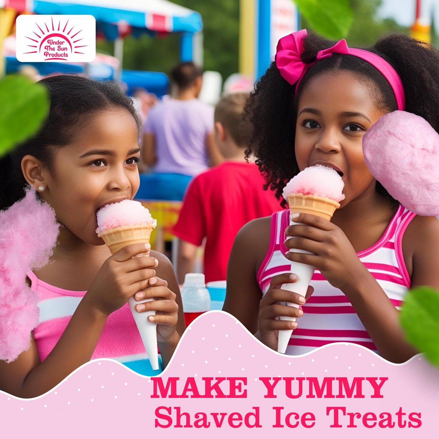 Under The Sun Products- 16Oz Bottle Of Snow Cone Syrup (16 Fl Oz (Pack Of 1), Cotton Candy)