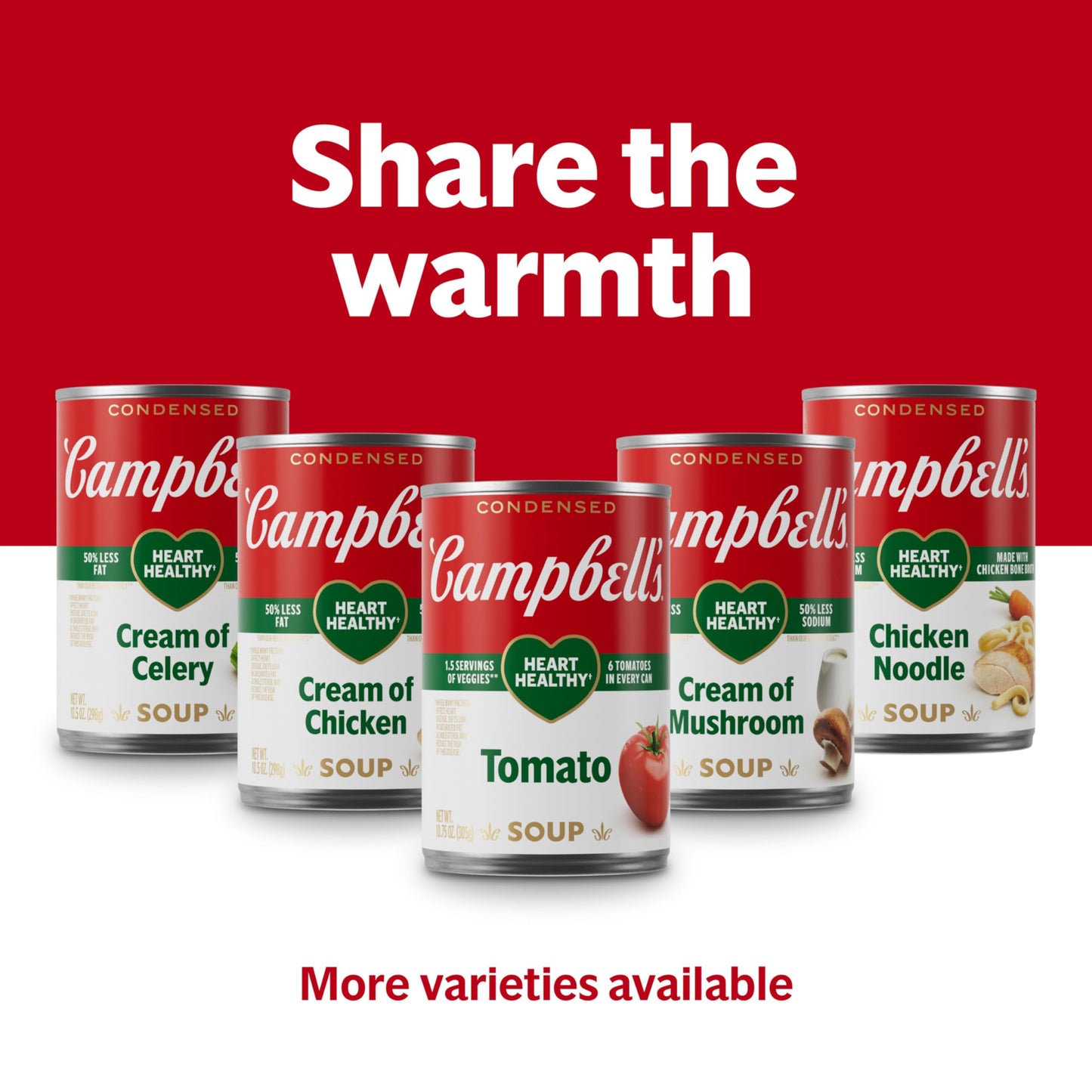 Campbells Condensed Heart Healthy Tomato Soup, 10.75 oz Can (12 Pack)