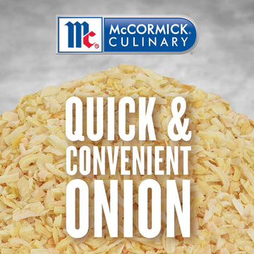 McCormick Culinary Minced Onion, 17 oz - One 17 Ounce Container of Dried Minced Onion Flakes, Perfect for Soups, Sauces, Meatbal