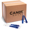 Candy Envy - Navy Blue Rock Candy Sugar Sticks - Blueberry Flavored - 144 Indiv. Wrapped