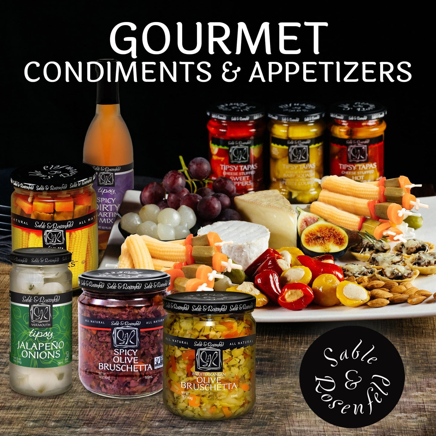 Sable and Rosenfeld Bruschetta Olive Topping, 16 Ounce - 6 per case.