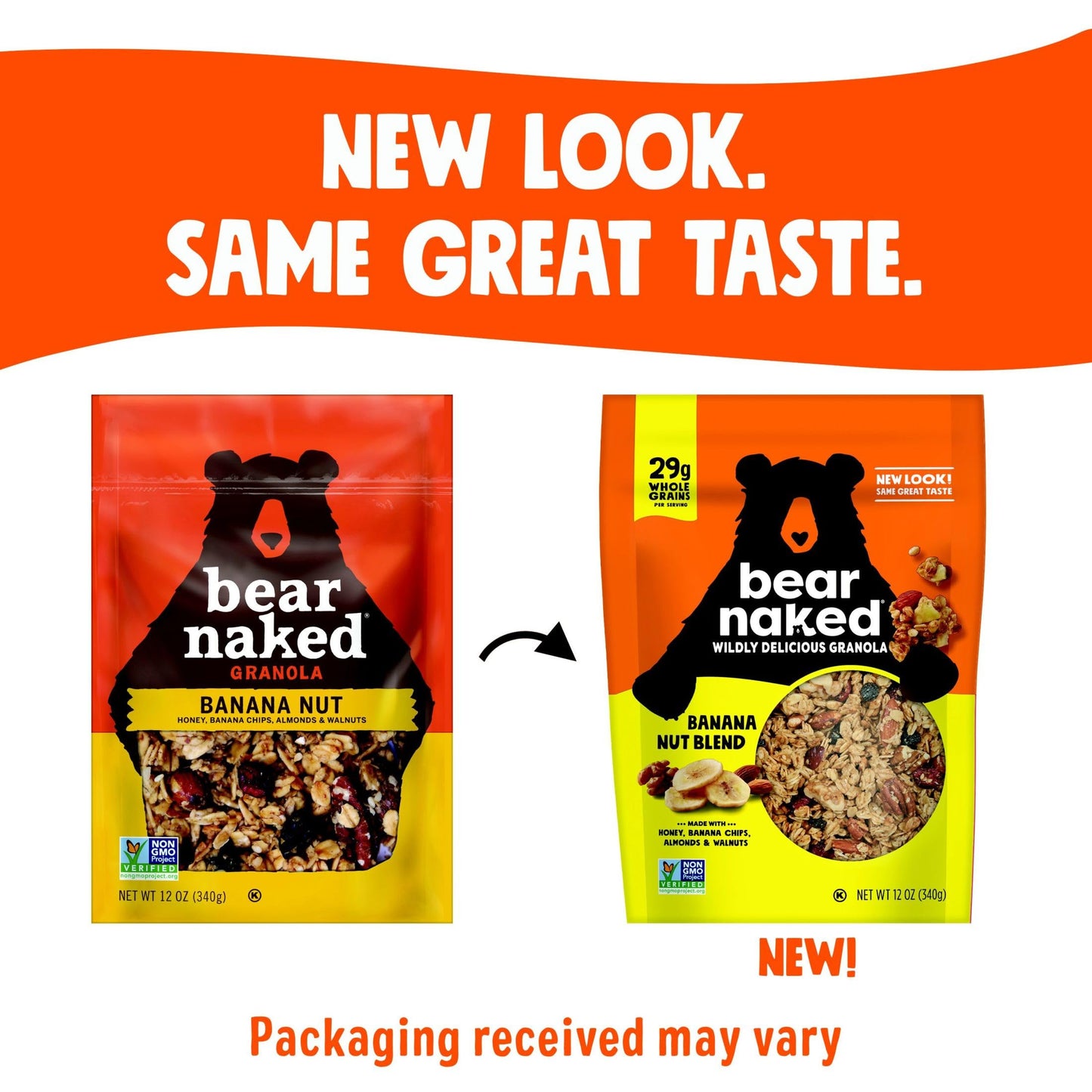 Bear Naked Granola Banana Nut, Vegetarian, Non-GMO, 4.5lb Case (6 Count)