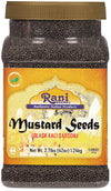 Rani Black Mustard Seeds Whole Spice (Kali Rai) 42oz (2.7lbs) 1.22kg Bulk PET Jar ~ All Natural | Gluten Friendly | Non-GMO | Ko