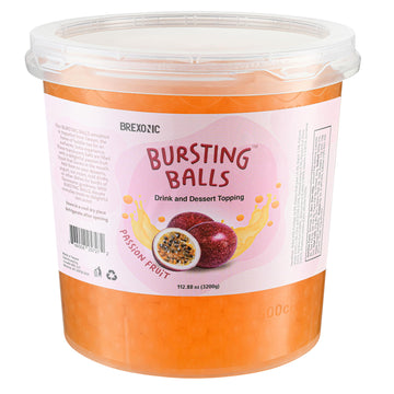 Passion Fruit Boba Pearls, Passion Popping Boba Bursting Boba, Passion Bubble Tapioca Pearls For Bubble Tea (Passion Fruit, 7 Lb