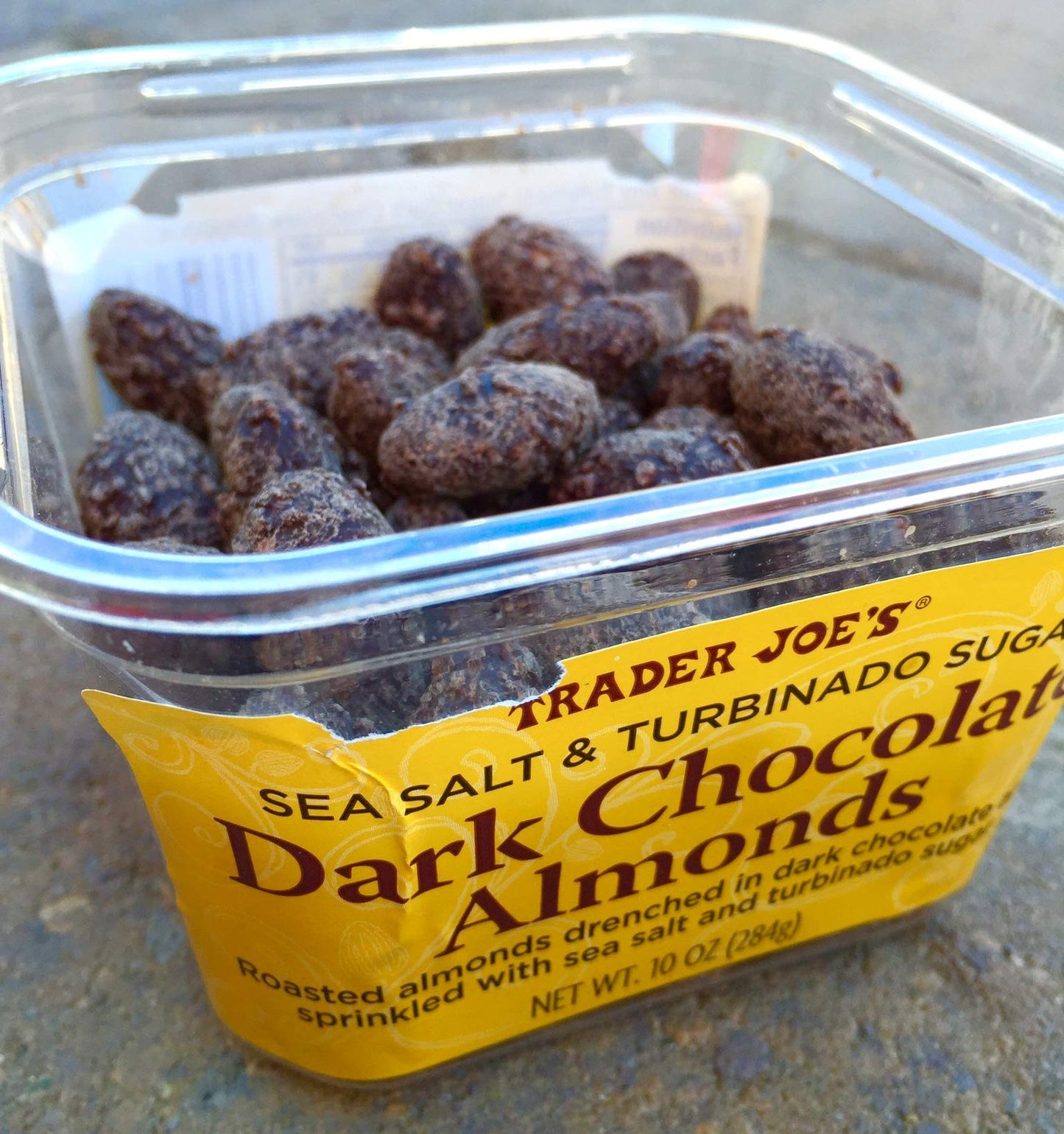 Trader Joe'S Sea Salt & Turbinado Sugar Dark Chocolate Almonds 10 Oz. (3 Pack)