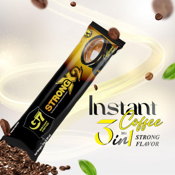 Trung Nguyen G7 3-In-1 Strong X2 Instant Coffee For Energy Boost - Roasted Ground Coffee Blend With Non-Dairy Creamer And Sugar