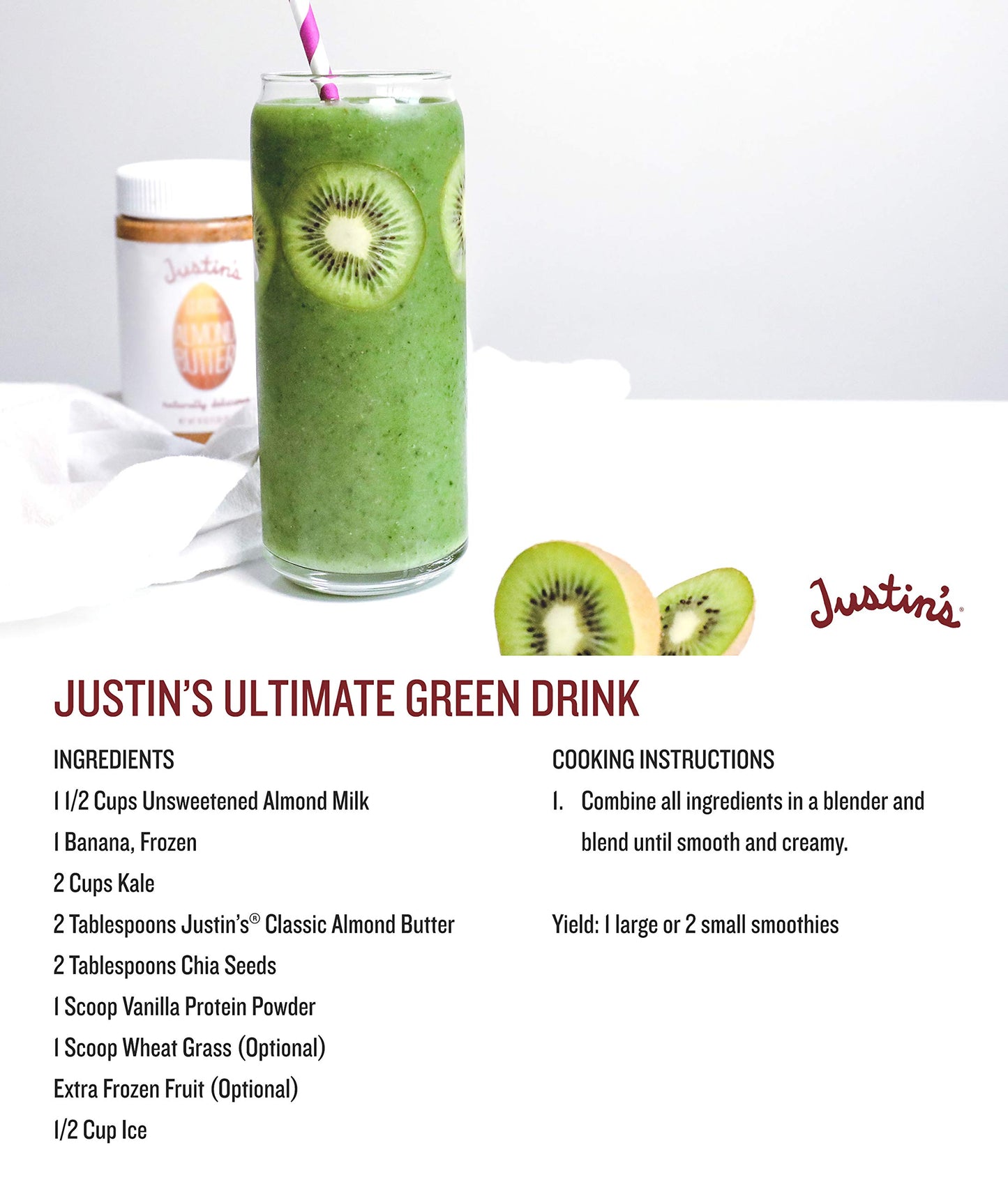 Justin'S Classic Almond Butter Squeeze Packs, Only Two Ingredients, Gluten-Free, Non-Gmo, Keto-Friendly, Responsibly Sourced, 1.