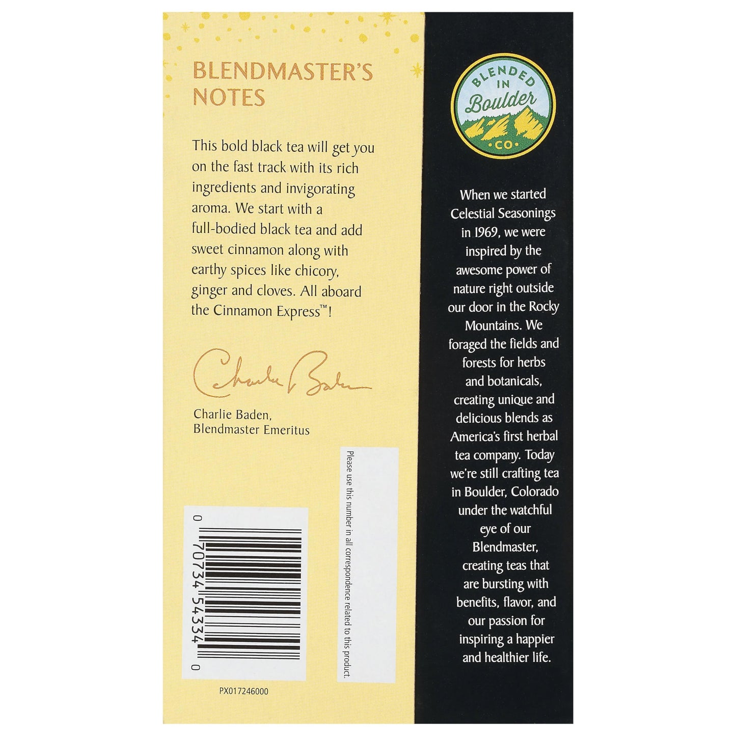 Celestial Seasonings Cinnamon Express Black Tea, 20 Tea Bags, 20 Count, Pack of 1