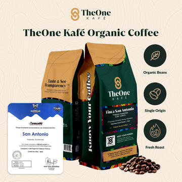 Theone Kaf Guatemala Coffee Beans - Whole Bean Coffee Dark Roast, 12 Oz - Freshly Roasted, Single Origin, Fair Trade & Shade-G