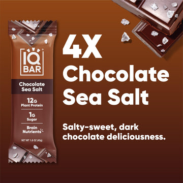 IQBAR, Chocolate Sea Salt, 4 count
