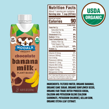 Mooala Chocolate Bananamilk Organic Shelf Stable 237 mL Case 12