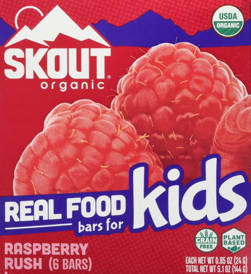 Skout Organic Raspberry Rush Kids Bar 5.1 Oz