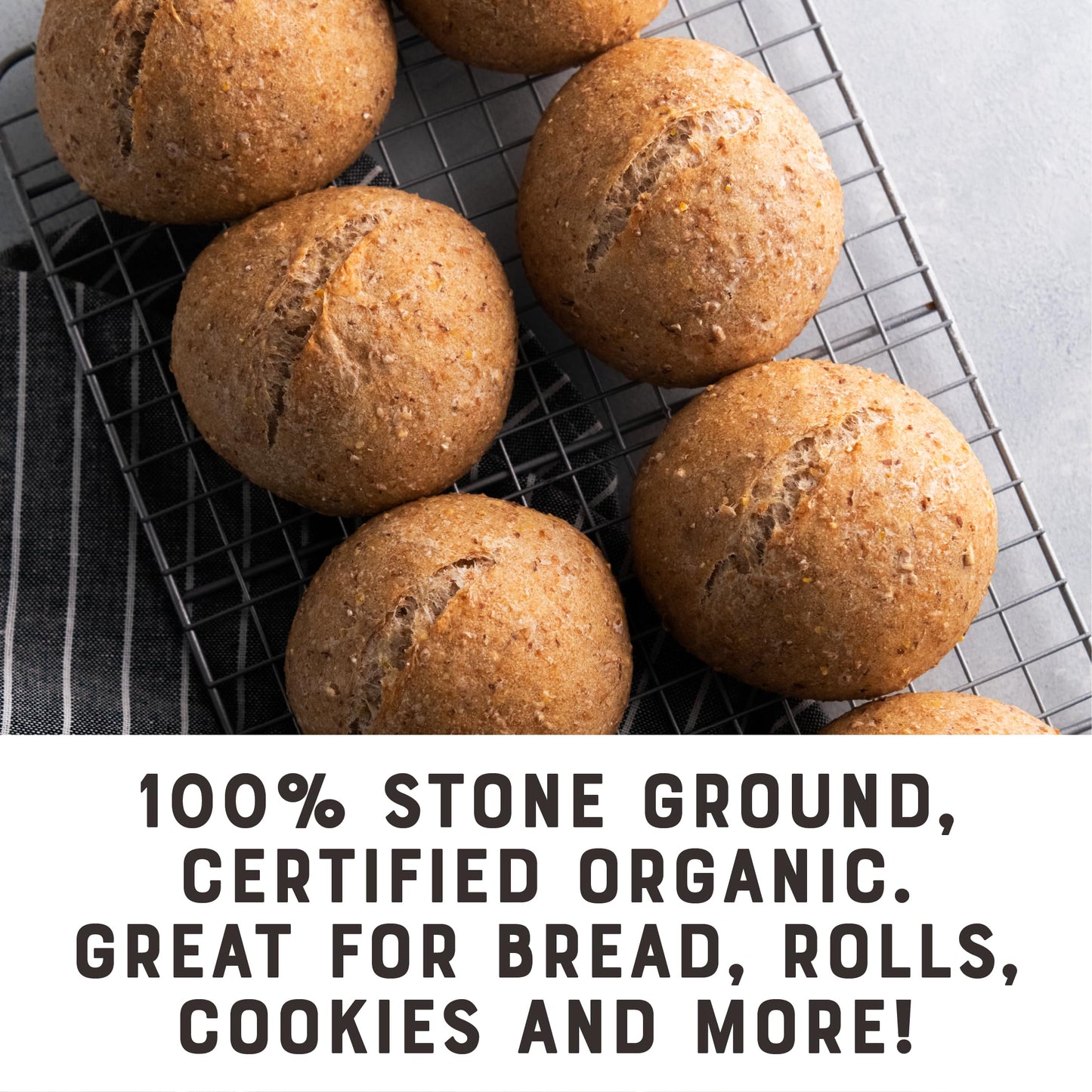 Bob'S Red Mill Organic Whole Wheat Flour, 5Lb (Pack Of 8) - Non Gmo, Whole Grain, Vegan, Kosher