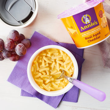 Annie's Macaroni and Cheese, Real Aged Cheddar & Organic Pasta, Microwaveable Cups, 2 Cups, 4.02 oz.
