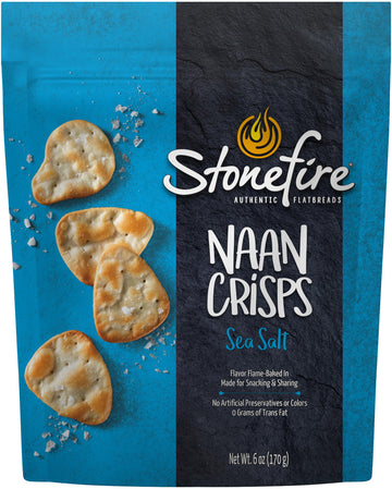 Stonefire Sea Salt Naan Crisps, 6 Ounce (Pack Of 6)
