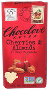 Chocolove Cherries And Almonds In Dark Chocolate, 3.2 Oz