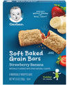 Gerber Snacks For Toddler Soft Baked Grain Bars Strawberry Banana, 5.5 Ounce (Pack Of 6)