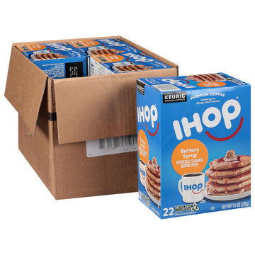 Ihop Buttery Syrup Flavored Keurig K-Cup Coffee Pods, 22 Ct Box (Pack Of 4)