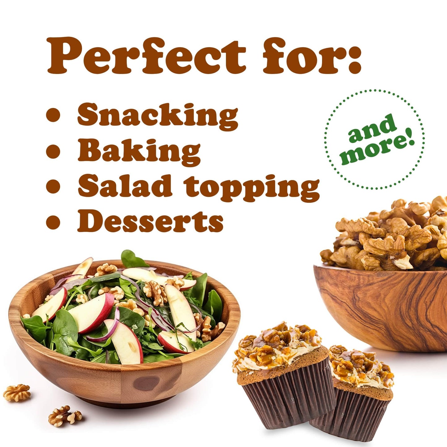 Organic California Walnuts Halves & Pieces, 12 Pounds - Non-Gmo, Raw, Unsalted, Shelled, Vegan, Kosher, Sirtfood, Bulk Snack. Hi