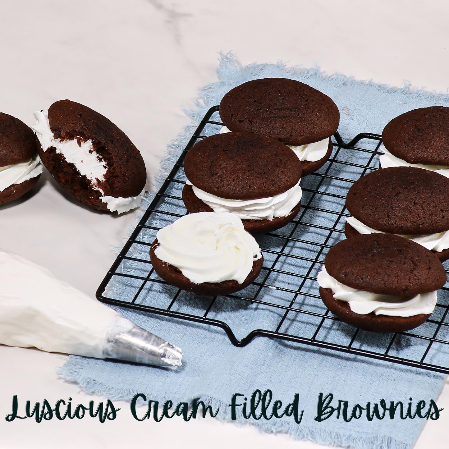 Whoopie Pie Gift Basket | Gourmet Cookie Gift Box | 9 Individually Wrapped Whoopi Pies | Trendy Food Gift | Prime Delivery | Bir